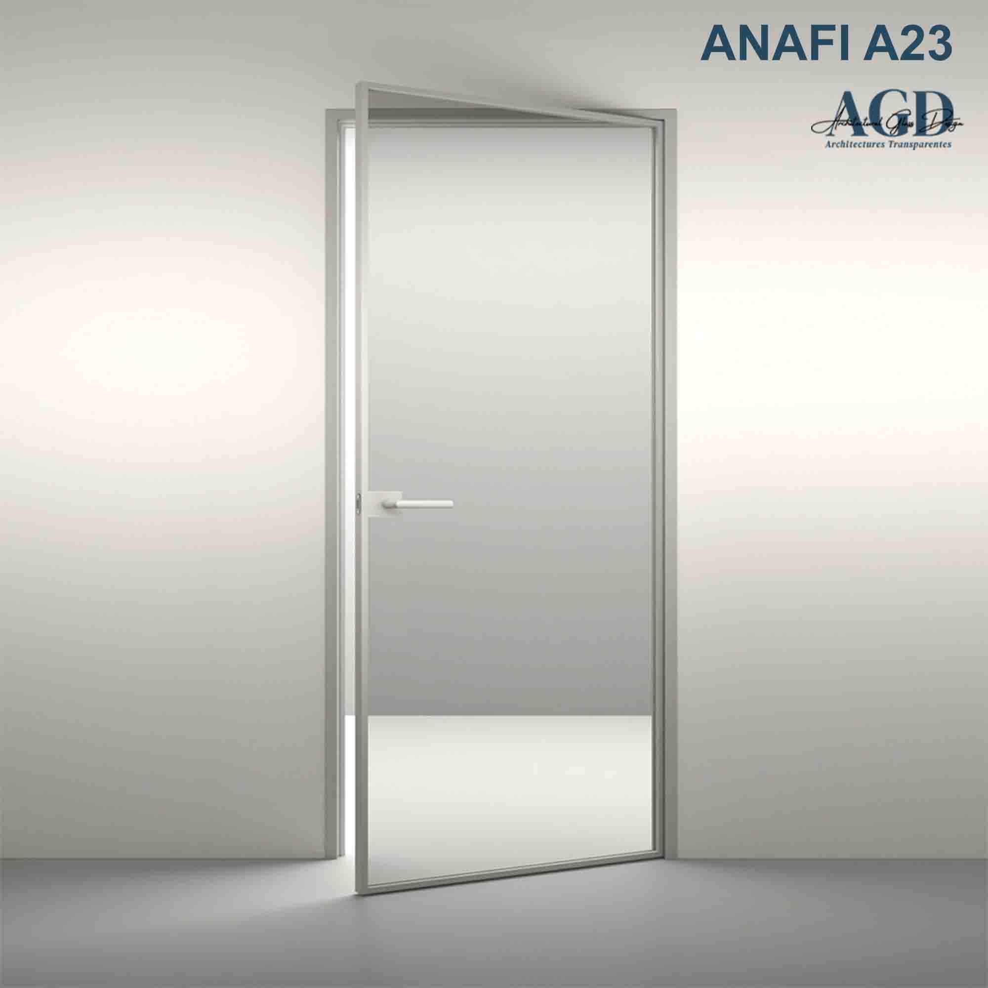 Porte en verre battante ANAFI A23